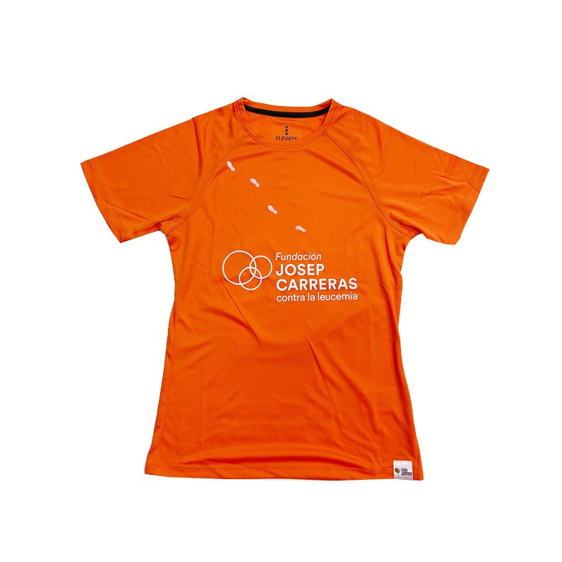 Samarreta running solidària Fundació Josep Carreras dona color taronja