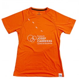 Samarreta running solidària Fundació Josep Carreras dona color taronja