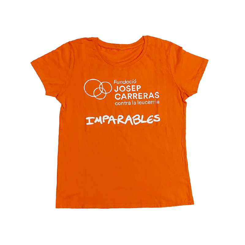 Camiseta imparables solidaria para mujer Fundación josep Carreras catalán
